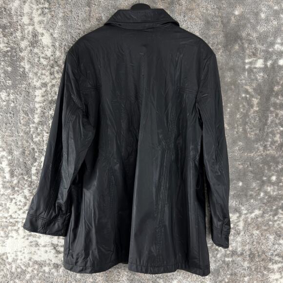 Weather Tamer Plus Size 1X Faux Leather Full Zip Jacket Black Long Sleeve Outdoo - Picture 5 of 10